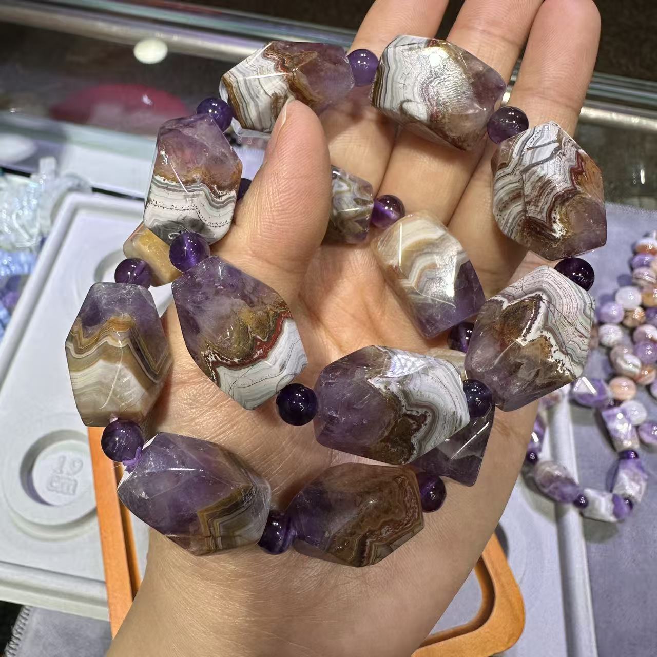 Crystal Bead Mix - AAAA Natural Agate Mix Amethyst Beads