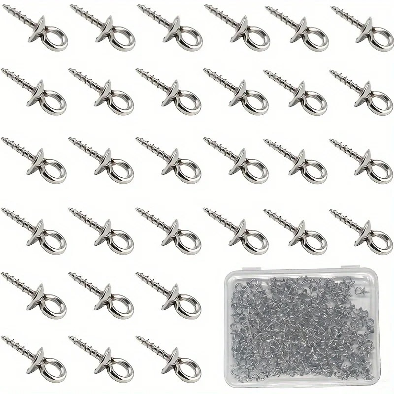 Jewelry Making Eye Pins - 100pcs 10x4mm Stainless Steel Tone Screw