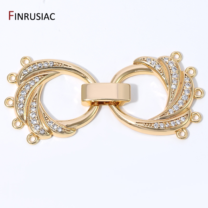 Jewelry Making Items - 14K Gold Plated Brass With Zircon