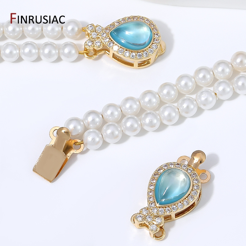 Jewelry Making Items - 18K Gold Plated Brass Pear Opal