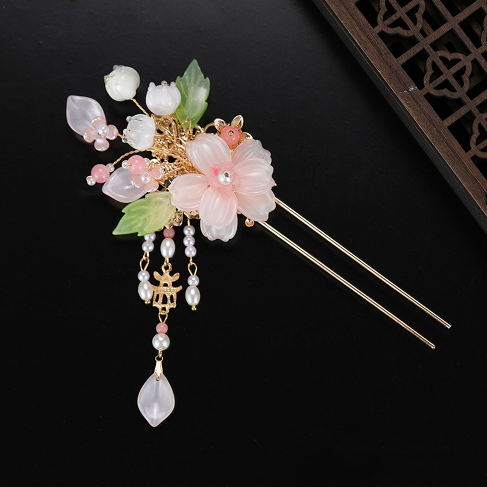 Elegant Pink Flower Hairpins R - Jewelry Making With Beads review and price