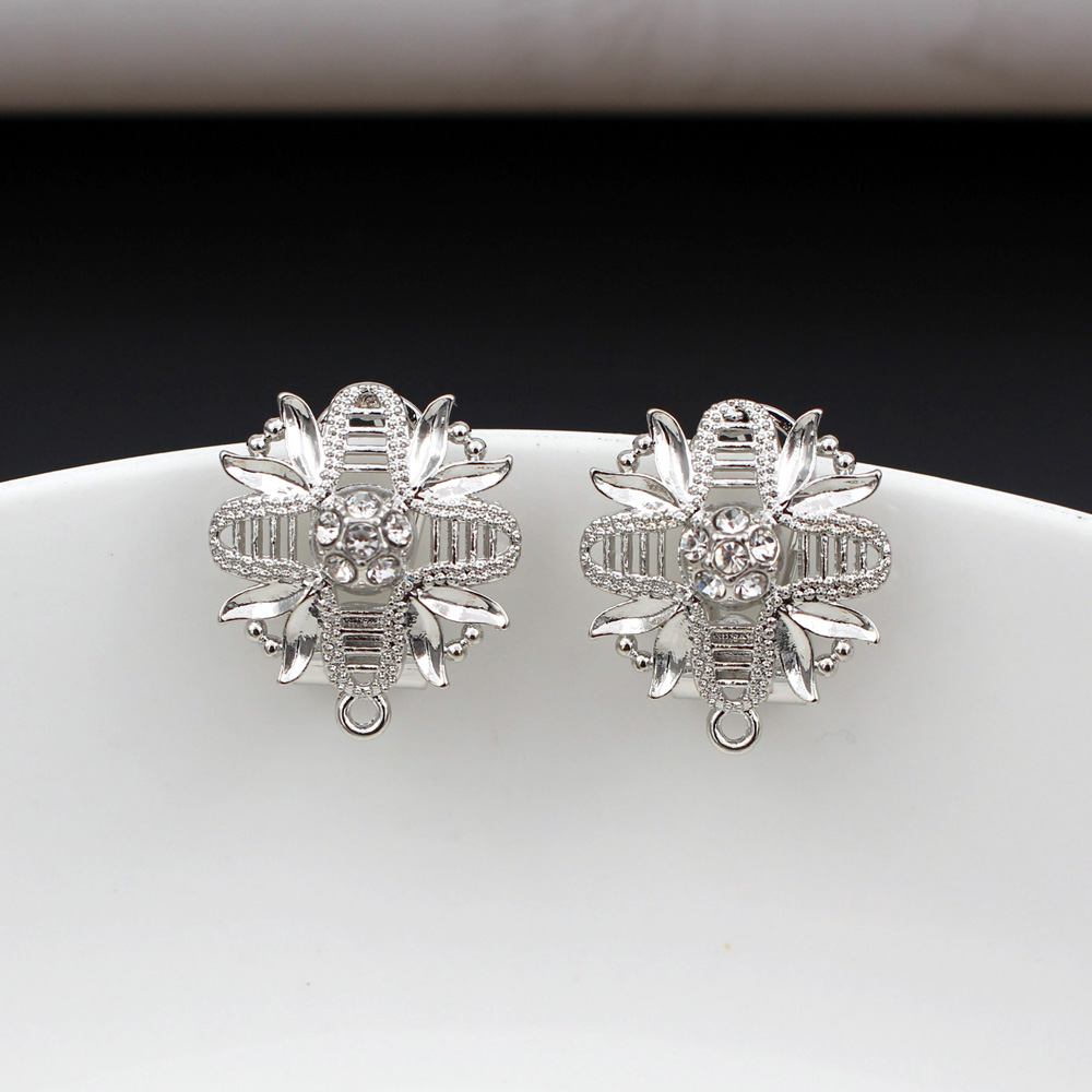 10pair CZ Flower Earrings Post - Jewelry Making Dubai review and price