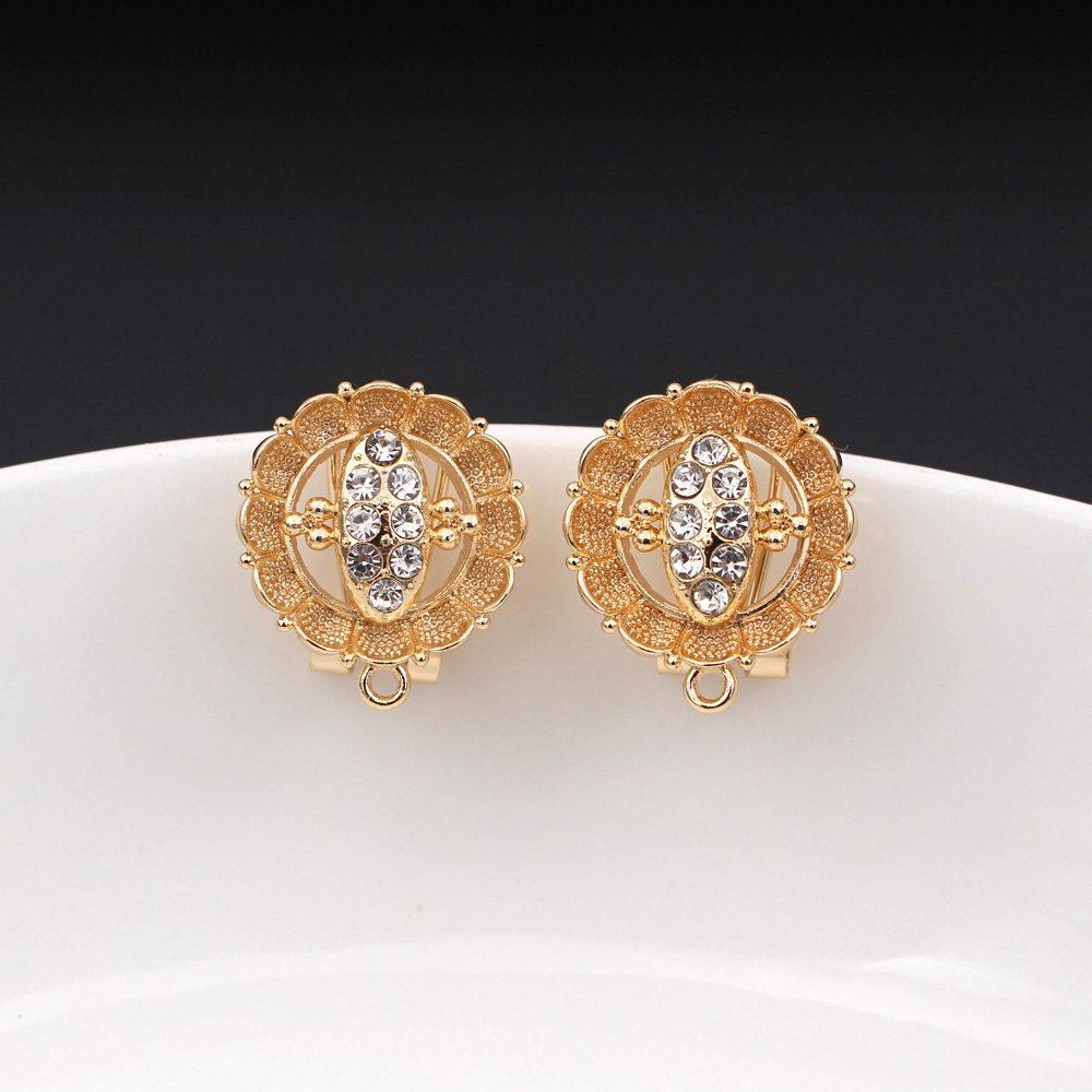 10pair CZ Flower Earrings Post - Jewelry Making Dubai review and price
