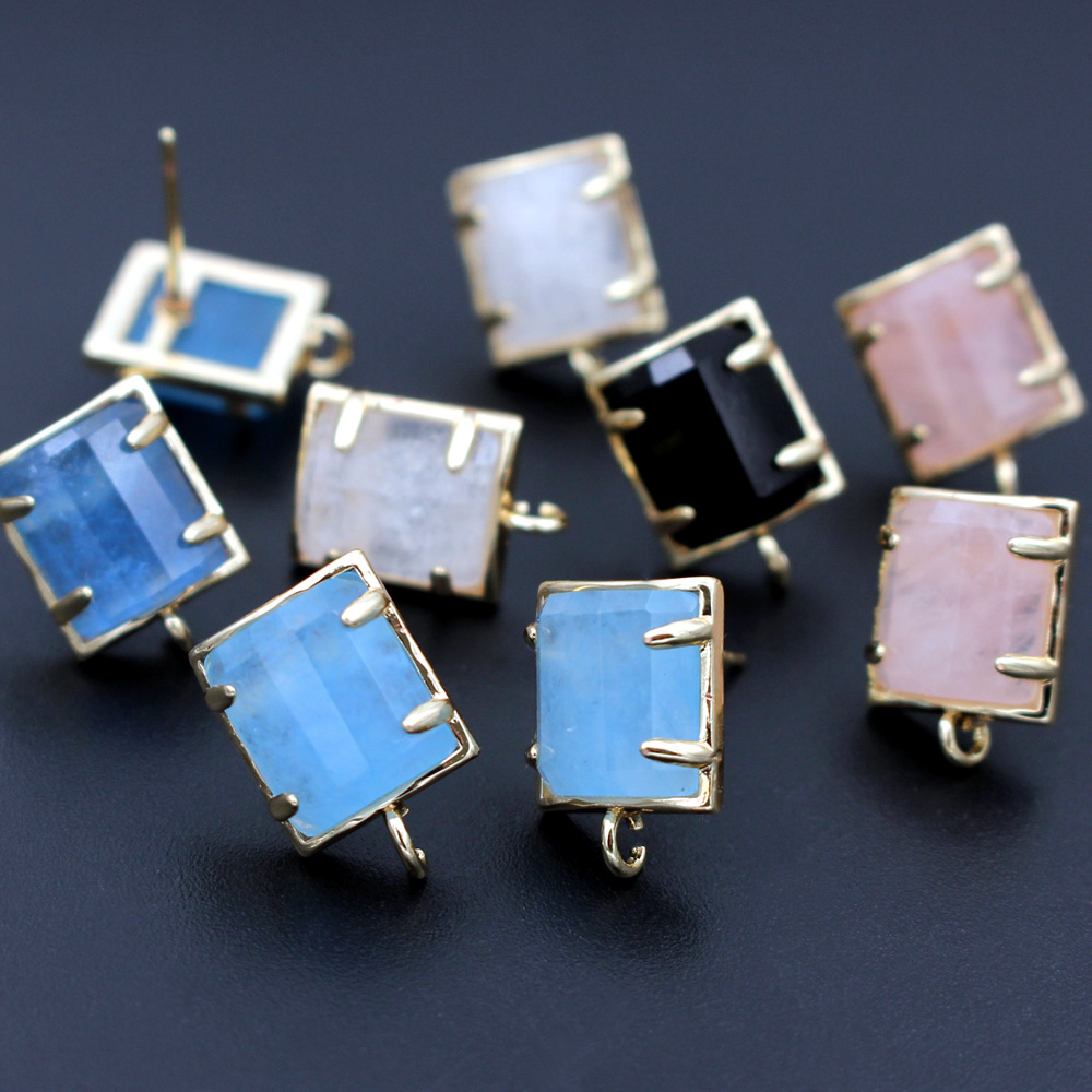 6pair Colored Rectangle Stone  - Jewelry Making Loops review and price