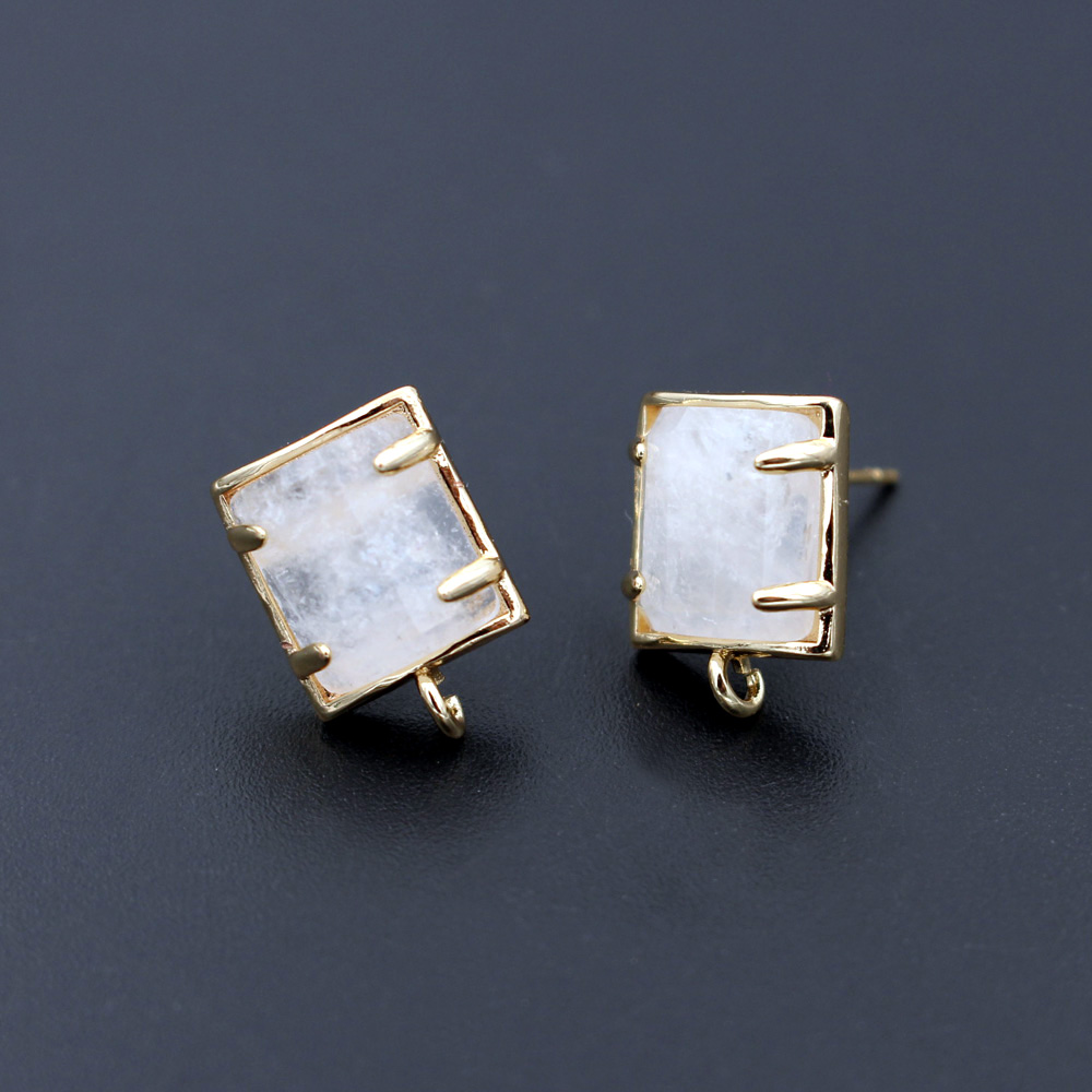6pair Colored Rectangle Stone  - Jewelry Making Loops review and price