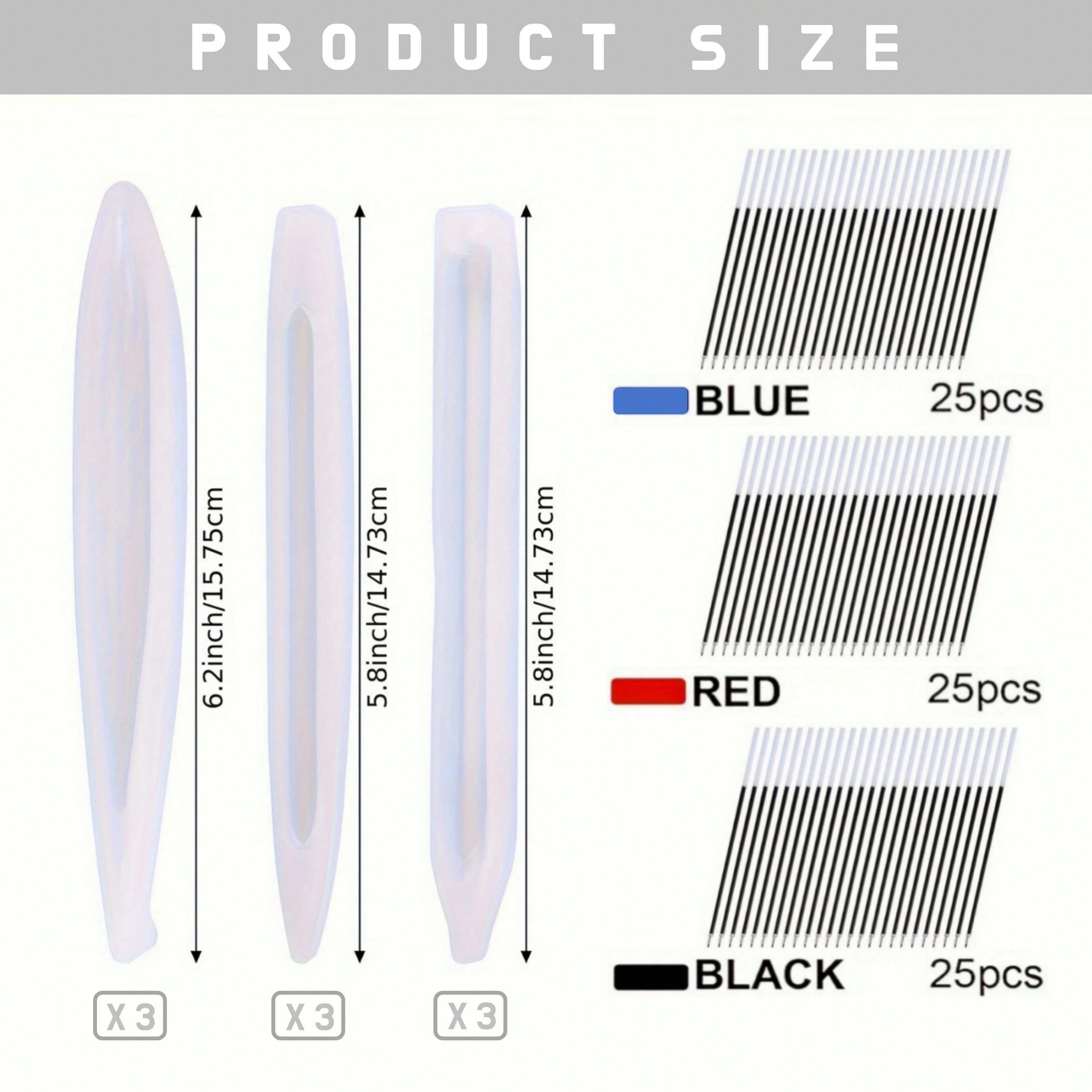 9Pcs Transparent Pen Silicone  - Jewelry Making Experience review and price