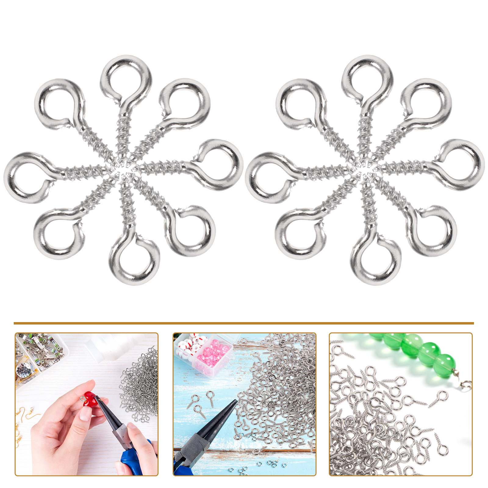 500Pcs Mini Screw Eye Pin Jewe - Jewelry Making Eye Pins review and price