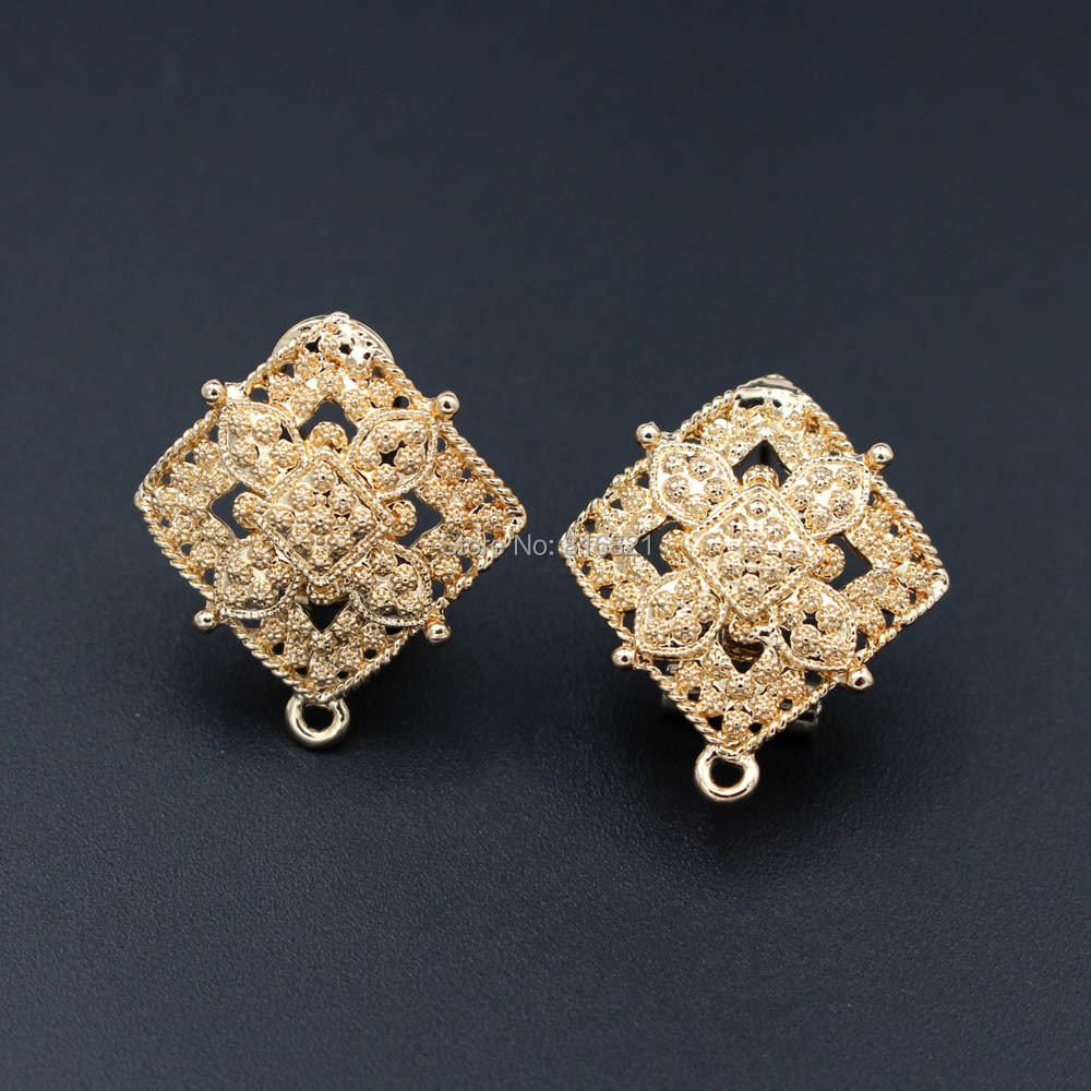 10pair Earrings Post with Loop - Jewelry Making Dubai review and price
