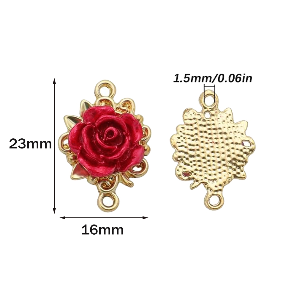 5/10pcs Rose Charms 3D Rose Fl - Jewelry Making Loops review and price