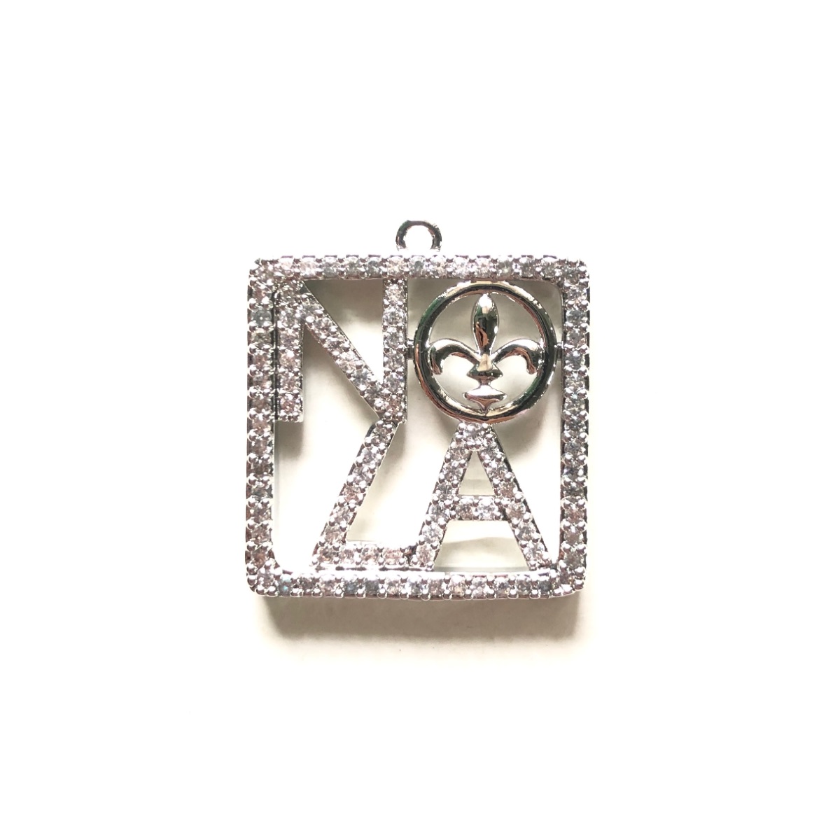 5pcs Zirconia Pave NOLA Fleur  - Jewelry Making New Orleans review and price