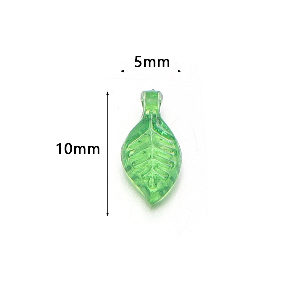 200pcs/lot Green Leaves Glass  - Crystal Bead Mix review and price