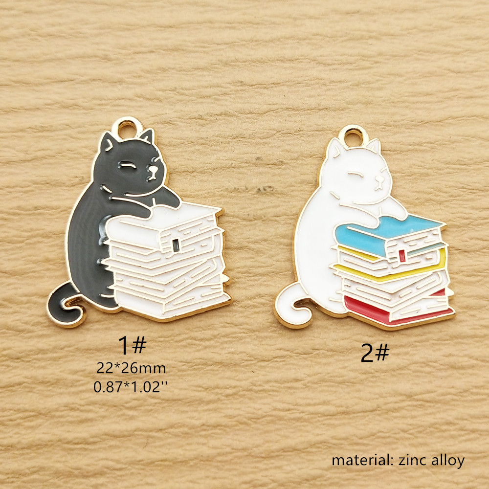10pcs Book Cat Charm Jewelry A - Jewelry Making Guide Book review and price