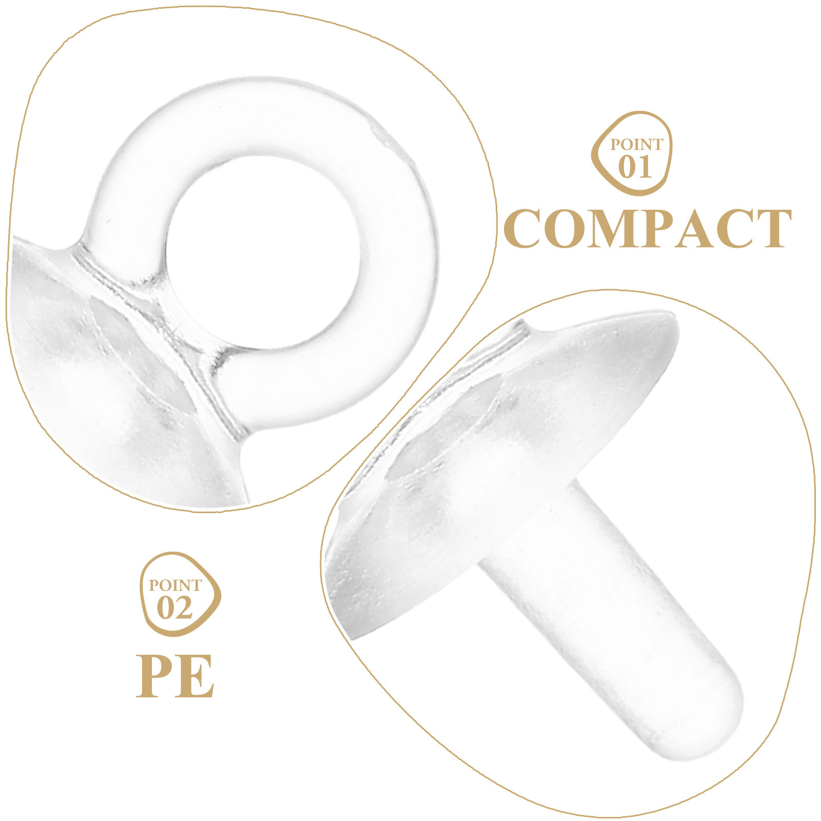 100Pcs Transparent Resin Cup E - Jewelry Making Eye Pins review and price