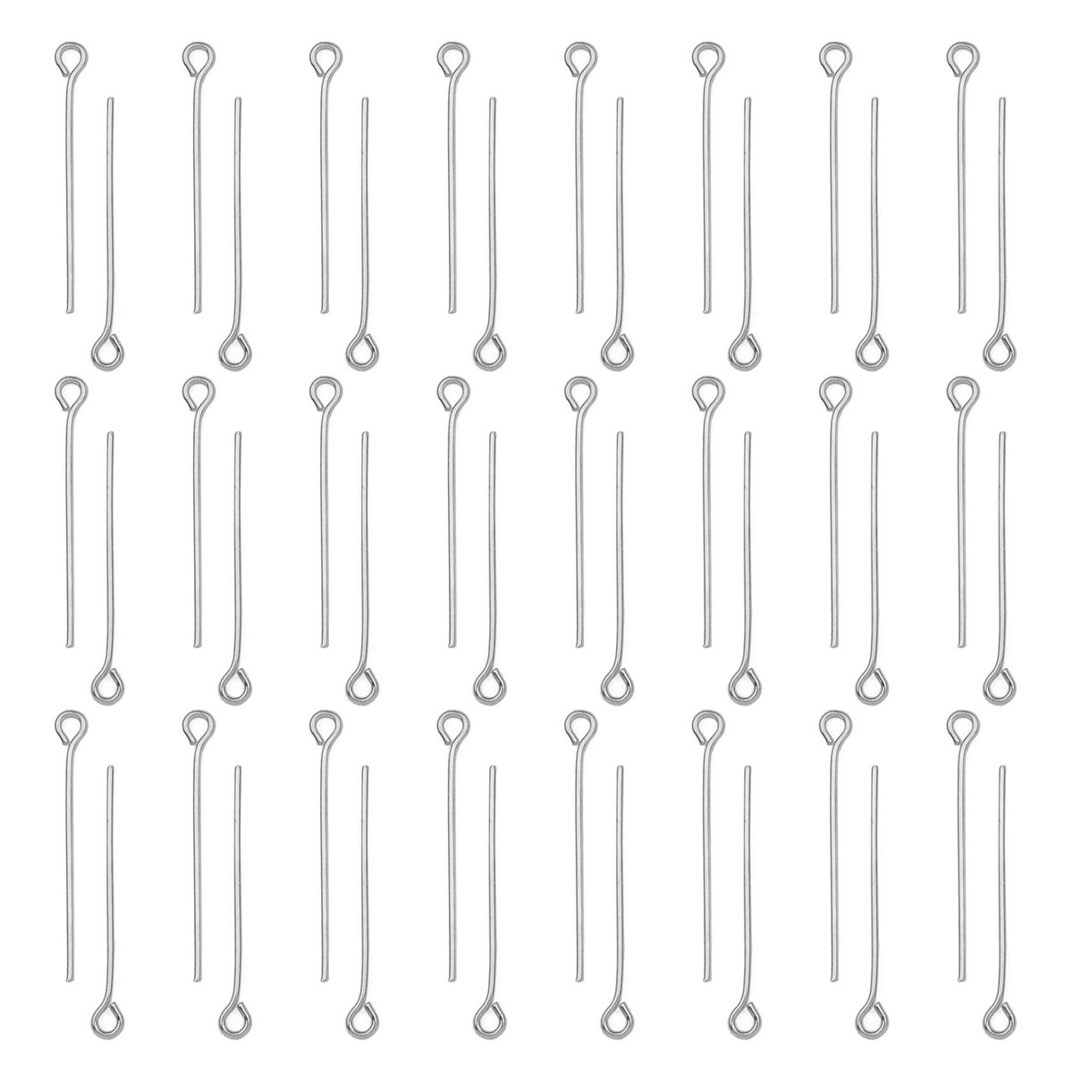 100Pcs/Lot Stainless Steel Eye - Jewelry Making Eye Pins review and price