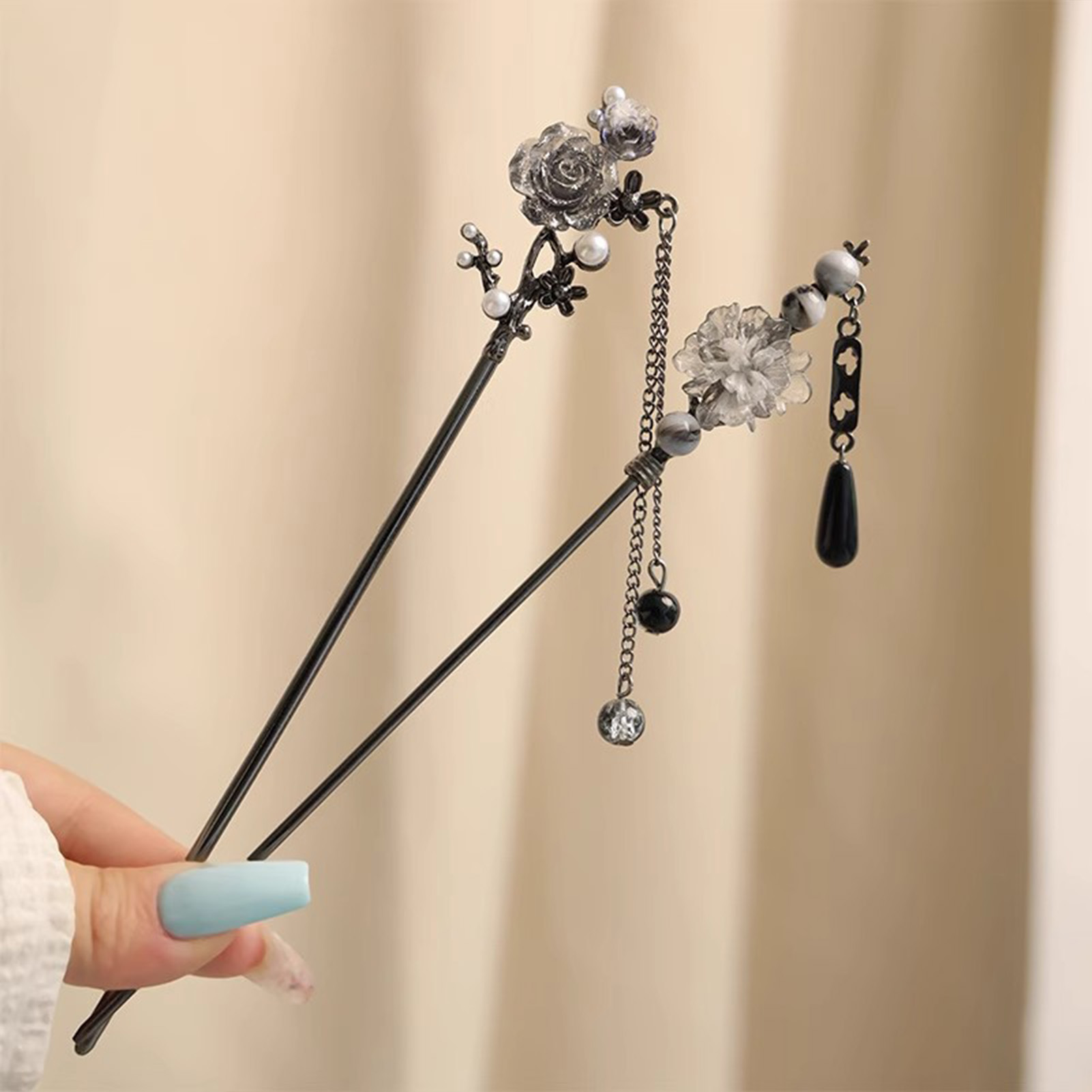 Elegant Flower Hair Sticks For - Jewelry Making With Beads review and price