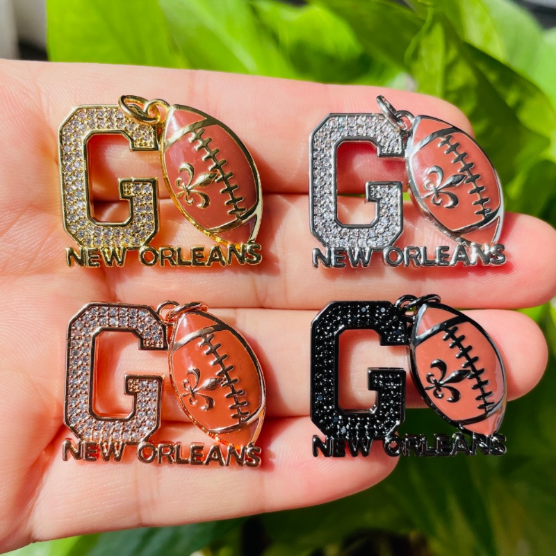 5pcs Micro Pave GO NEW ORLEANS - Jewelry Making New Orleans review and price