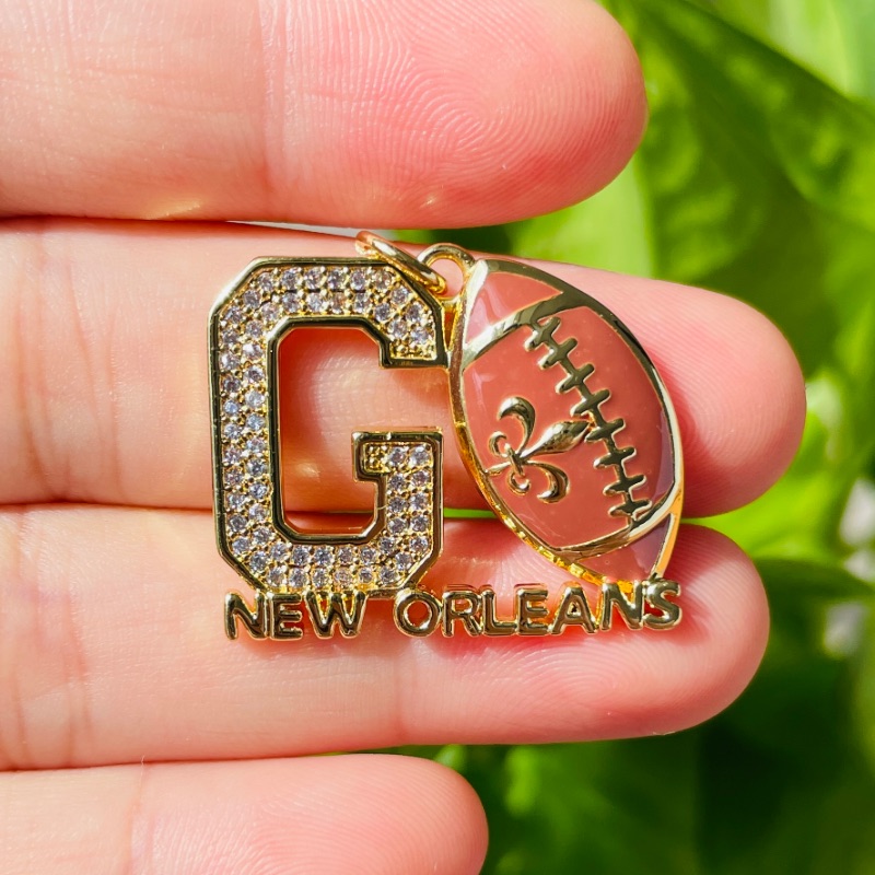 5pcs Micro Pave GO NEW ORLEANS - Jewelry Making New Orleans review and price