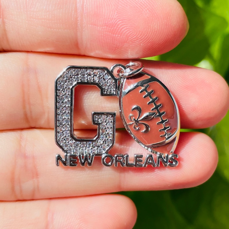5pcs Micro Pave GO NEW ORLEANS - Jewelry Making New Orleans review and price