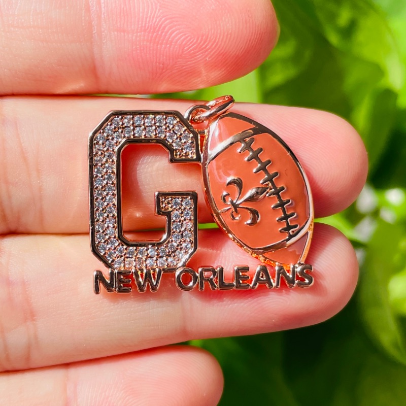 5pcs Micro Pave GO NEW ORLEANS - Jewelry Making New Orleans review and price
