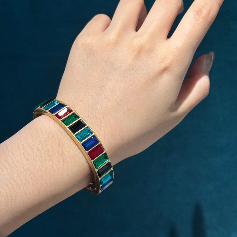 Vintage Crystal Bangle Colorfu - Jewelry Making Dubai review and price