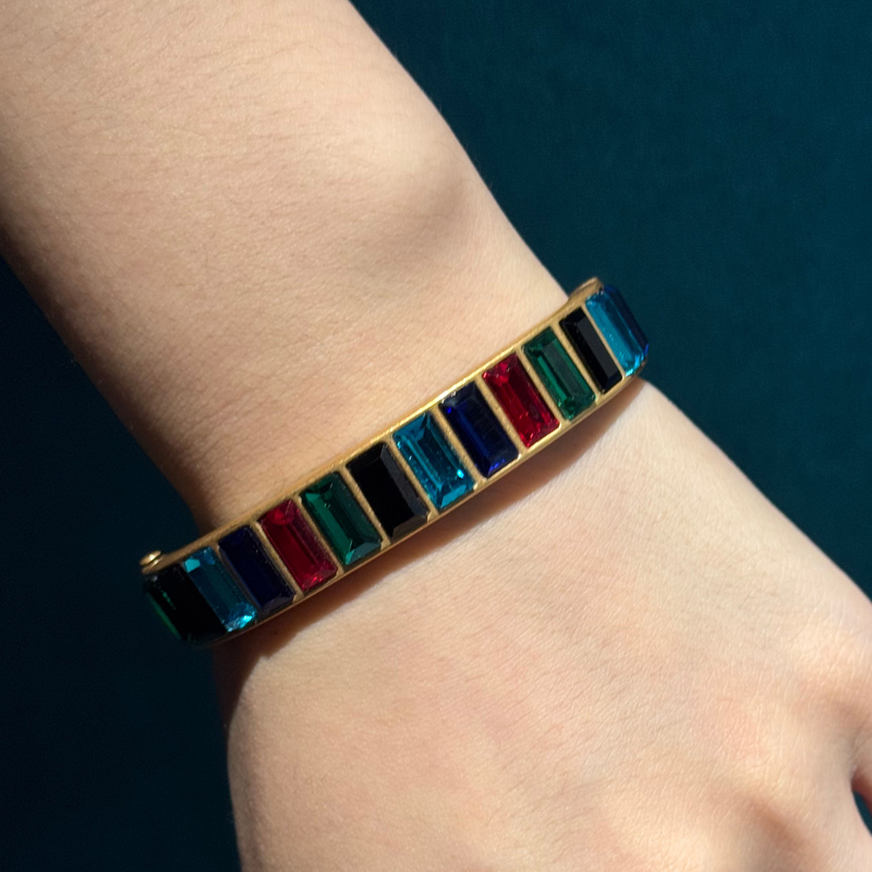 Vintage Crystal Bangle Colorfu - Jewelry Making Dubai review and price