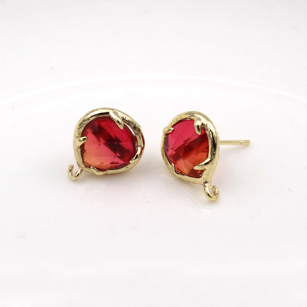 10pair Heart Shape Blue Red Cr - Jewelry Making Dubai review and price