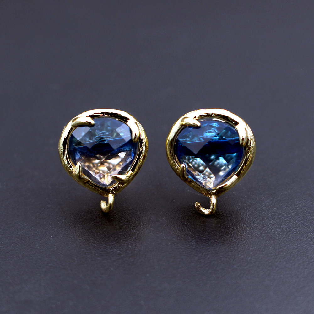 10pair Heart Shape Blue Red Cr - Jewelry Making Dubai review and price